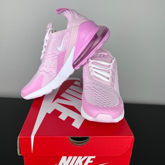 New Nike Air Max 270 GS Sneakers Pink White CV9645-600 - Picture 6 of 7